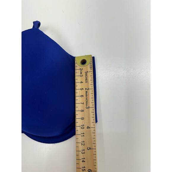 Victorias Secret Womens Bra Size 32DD Lined Demi Royal Blue Adjustable - Picture 14 of 15